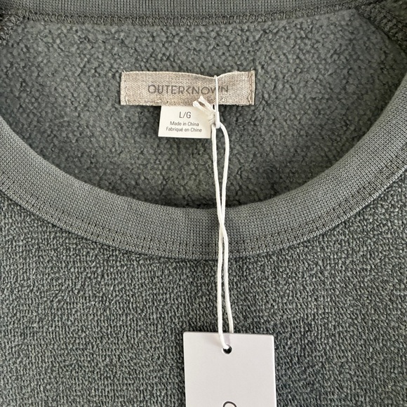 Outerknown Set Crewneck And Joggers French Terry Sage Green NWT - Picture 8 of 11